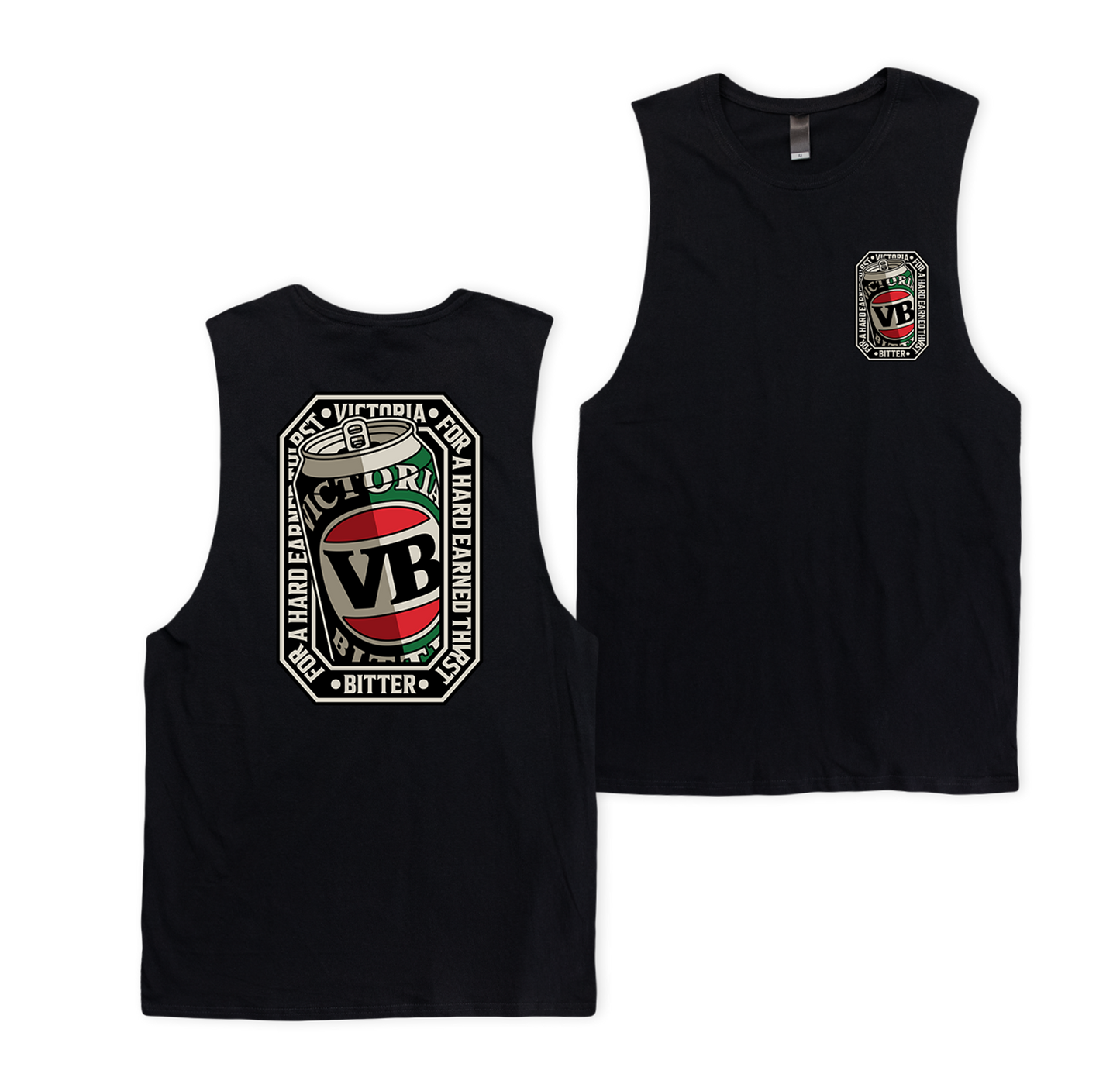 VB Stitch Up Muscle Tee Black