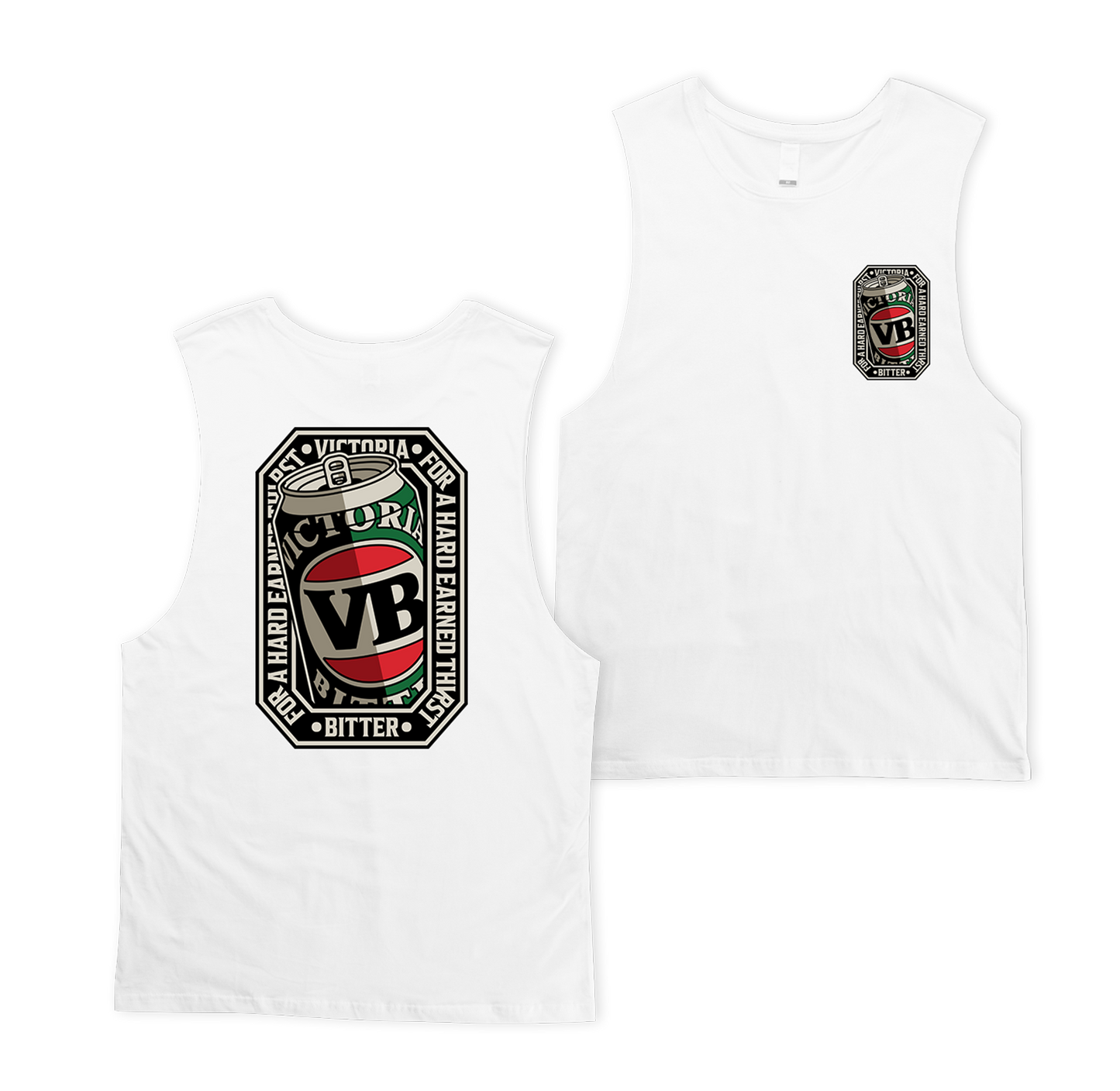 VB Stitch Up Muscle Tee White