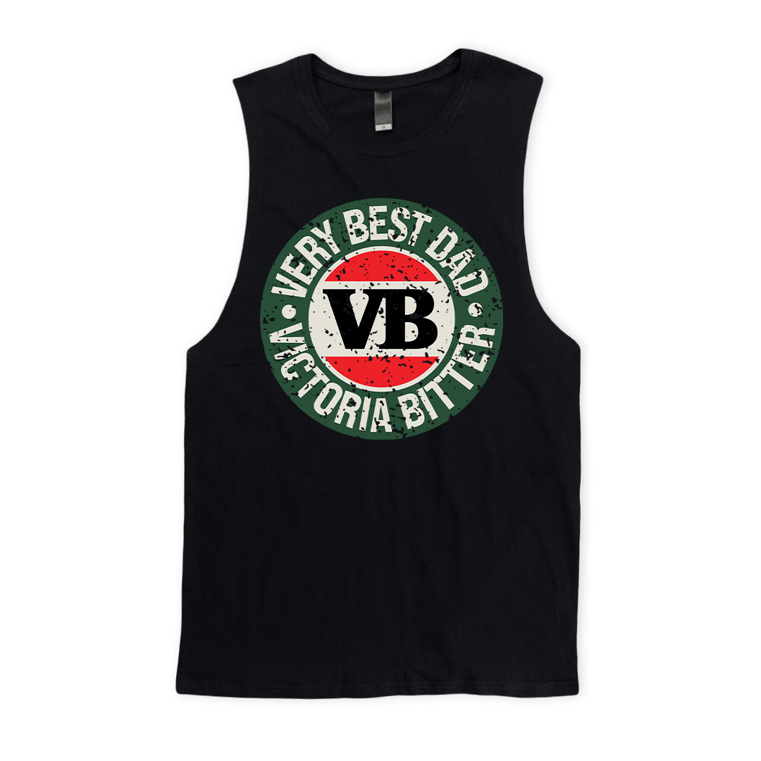 Victor Bravo's Muscle Tank 2024 Very Best Dad Muscle Tee Black