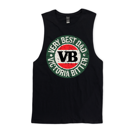 Victor Bravo's Muscle Tank 2024 Very Best Dad Muscle Tee Black