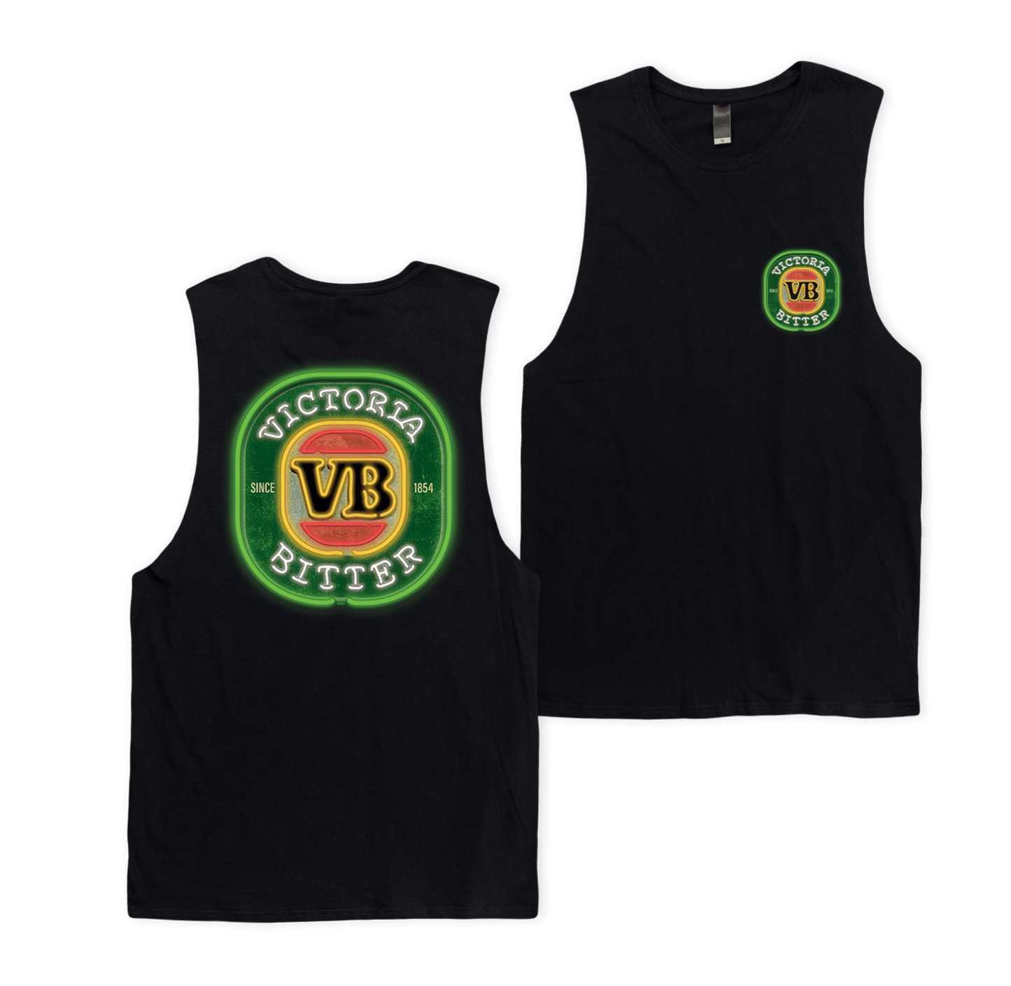 Victor Bravo's Muscle Tank VB Neon Muscle Tee Black