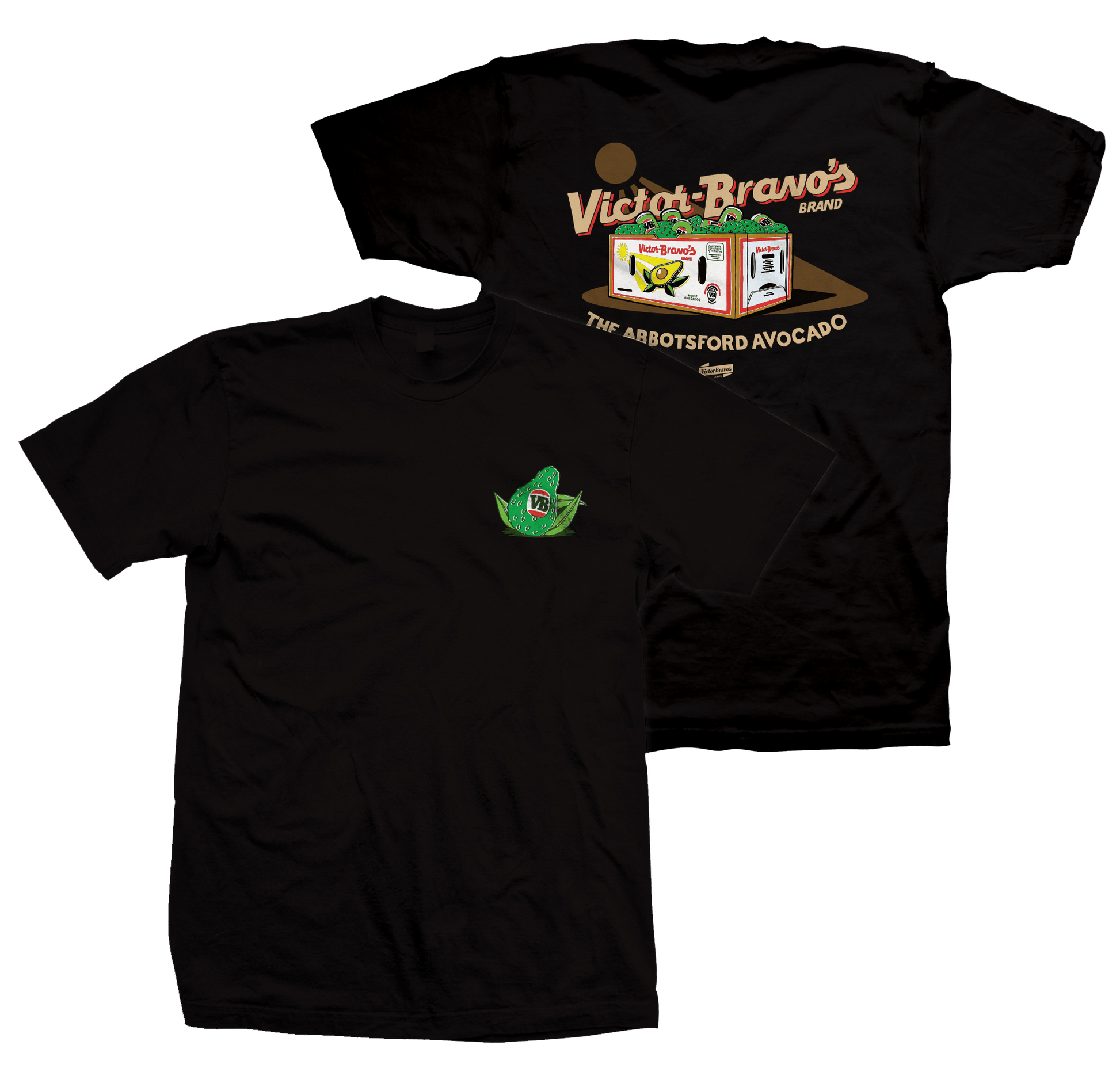 Victor Bravo's T-Shirts Abbotsford Avocado T-Shirt Black
