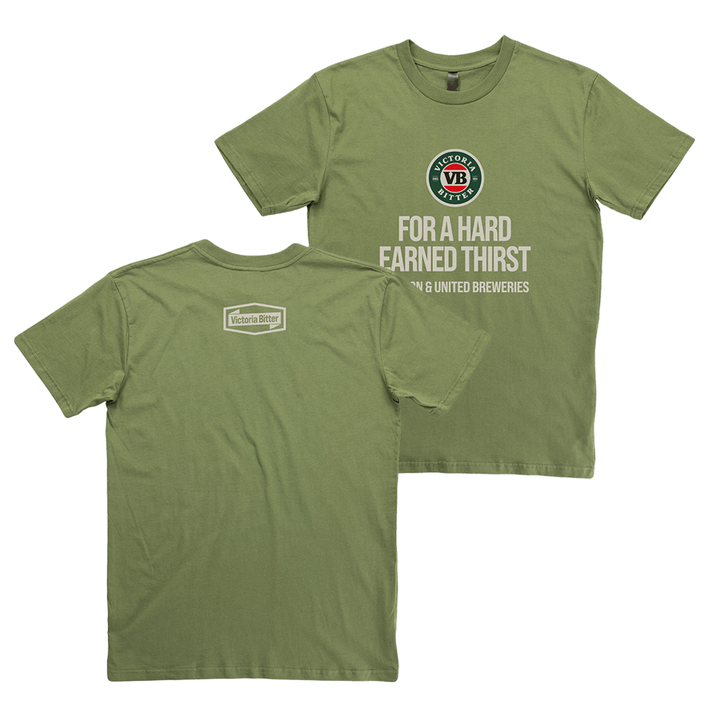 Victor Bravo's T-Shirts Hard Earned Thirst Tee Green