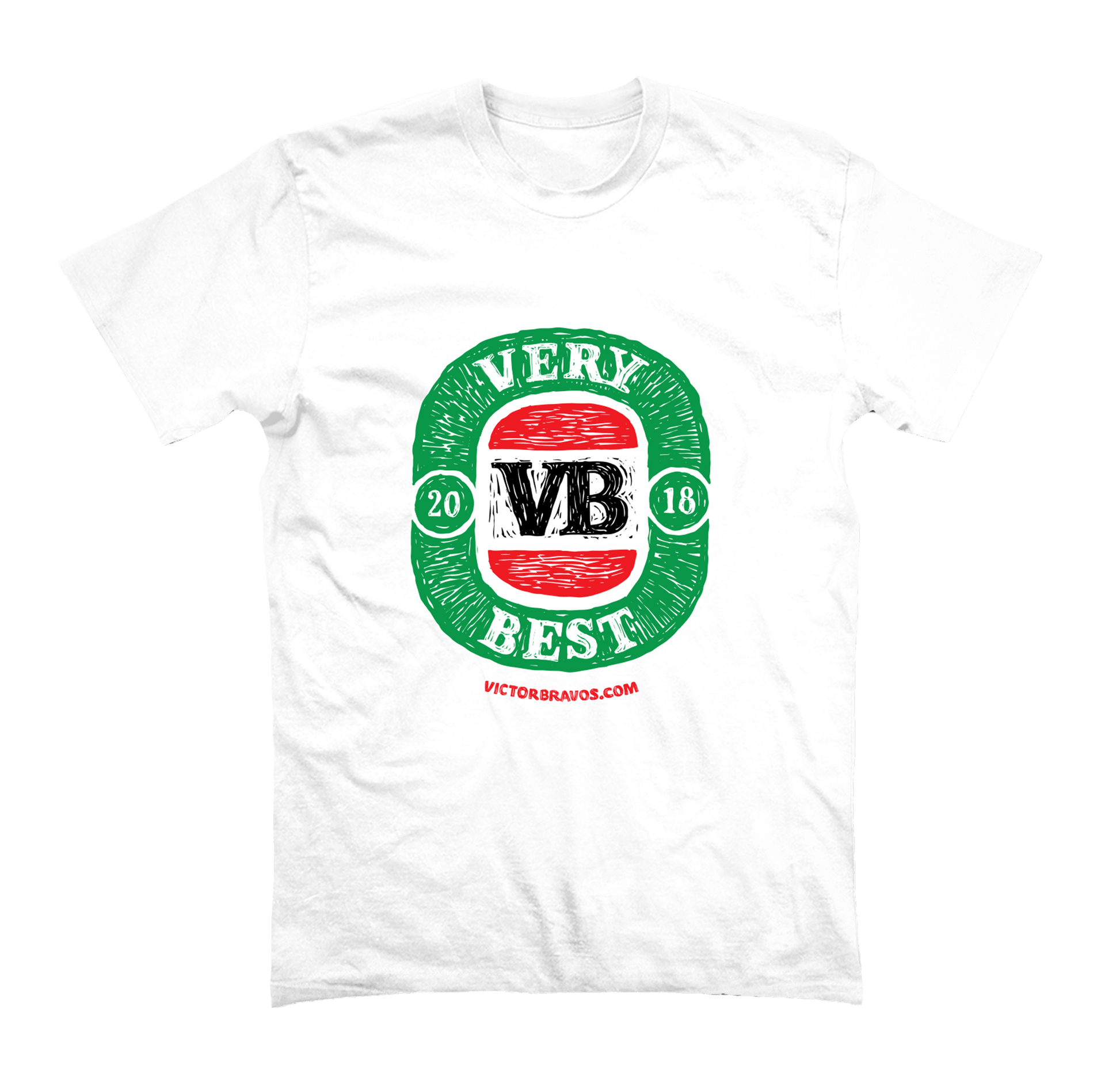 Victor Bravo's T-Shirts Wood Cut T-Shirt White S/S